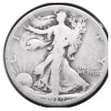 1919 S WALKING HALF DOLLAR VG