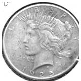 1925 PEACE DOLLAR XF