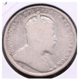 1909 CANADA SILVER QUARTER VG