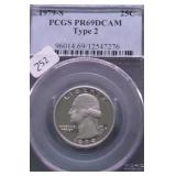 1979 S PCGS PF69DC TYPE 2 WASHINGTON QUARTER
