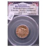 2009 PCGS GEM RED FORMATIVE YEARS LINCOLN CENT