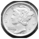1923 MERCURY DIME AU