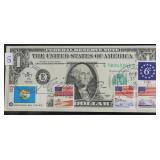 GEM BU 1 $ FIRST DAY COVER FEDERAL RESERVE NOTE