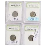 4 BUFFALO NICKELS