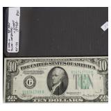 1934 10 $ FEDERAL RESERVE NOTE VF
