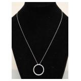 STERLING SILVER CIRCLE RING NECKLACE