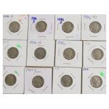 12 BUFFALO NICKELS