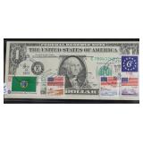 GEM BU 1 $ FIRST DAY COVER FEDERAL RESERVE NOTE