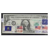 GEM BU 1 $ FIRST DAY COVER FEDERAL RESERVE NOTE