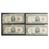 4// 5 $ US LEGAL TENDER NOTES VF