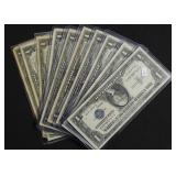 10 SILVER CERTIFICATES