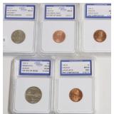 5 IGS GRADED COINS