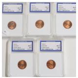 5 IGS GRADED COINS