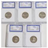5 IGS GRADED COINS