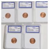 5 IGS GRADED COINS