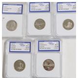 5 IGS GRADED COINS