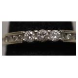 14K WHITE GOLD DIAMOND RING  SIZE 6.25   3.48GRAMS
