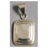 STERLING SILVER RECTANGULAR PENDANT