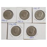5 BU KENNEDY HALF DOLLARS