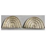 STERLING SILVER HALF CIRCLE EAR RINGS