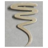 STERLING SILVER SQUIGGLE BROACH