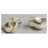 STERLING SILVER MOD CLIP EAR RINGS