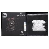 5 GRAMS .999 SILVER ART BAR