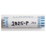 ROLL 2025 P UNC JEFFERSON NICKELS