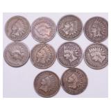 10 INDIAN HEAD CENTS