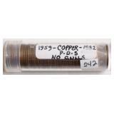 ROLL OF COPPER PENNIES 1959-1982
