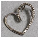 STERLING SILVER OPEN CUT HEART