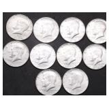 10 40 % SILVER HALF DOLLARS