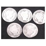 5 BARBER DIMES