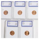 5 IGS GRADED COINS