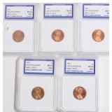 5 IGS GRADED COINS