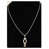 STERLING SILVER HEART PENDANT NECKLACE