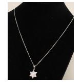 STERLING SILVER CHAIN NECKLACE W/ STAR