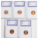 5 IGS GRADED COINS