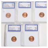 5 IGS GRADED COINS