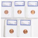 5 IGS GRADED COINS