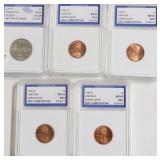 5 IGS GRADED COINS