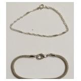 2 STERLING SILVER BRACELETS