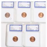 5 IGS GRADED COINS