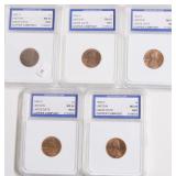 5 IGS GRADED COINS