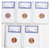 5 IGS GRADED COINS