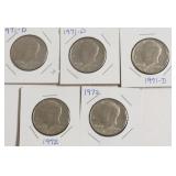 5 BU KENNEDY HALF DOLLARS
