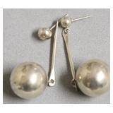 STERLING SILVER BALL DROP EAR RINGS