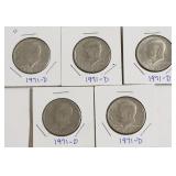 5 BU KENNEDY HALF DOLLARS