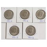 5 BU KENNEDY HALF DOLLARS