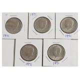 5 BU KENNEDY HALF DOLLARS